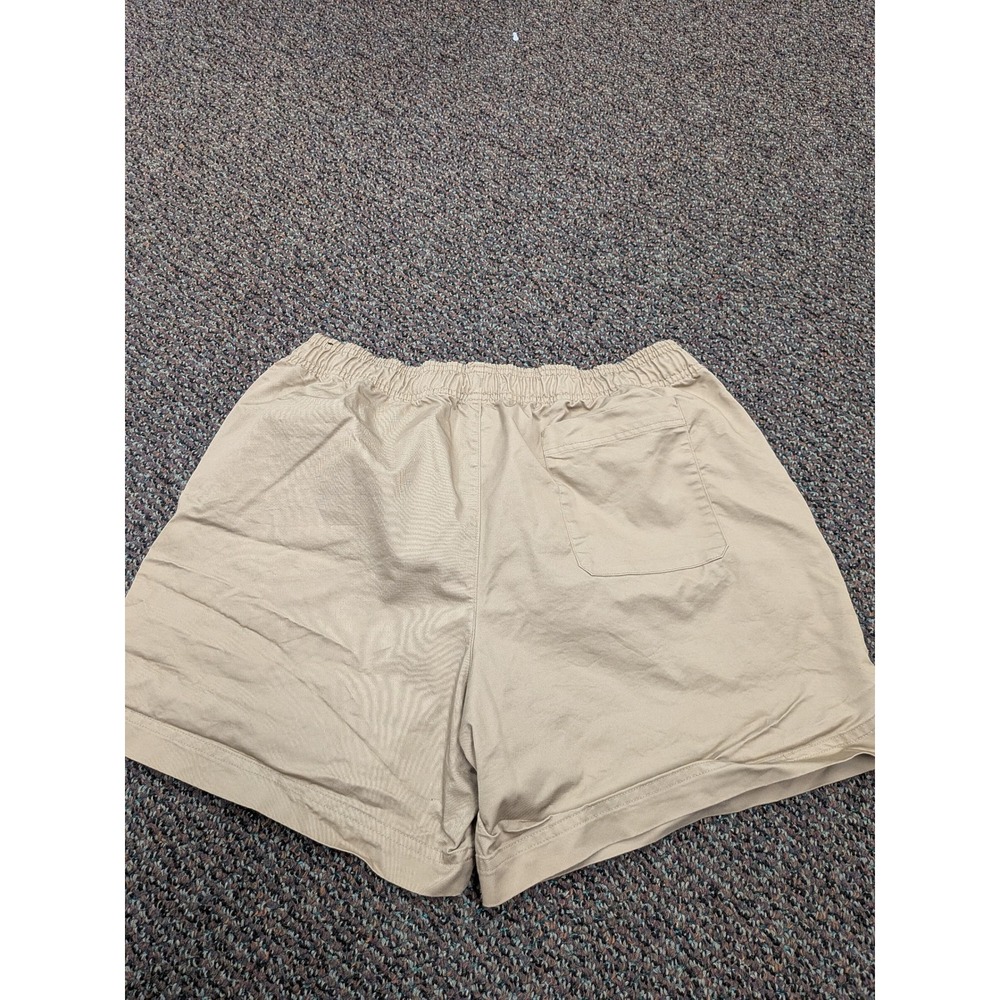 Nike Georgia Bulldogs Mens Large Khaki Chino Shorts Elastic Waist Tan UGA L